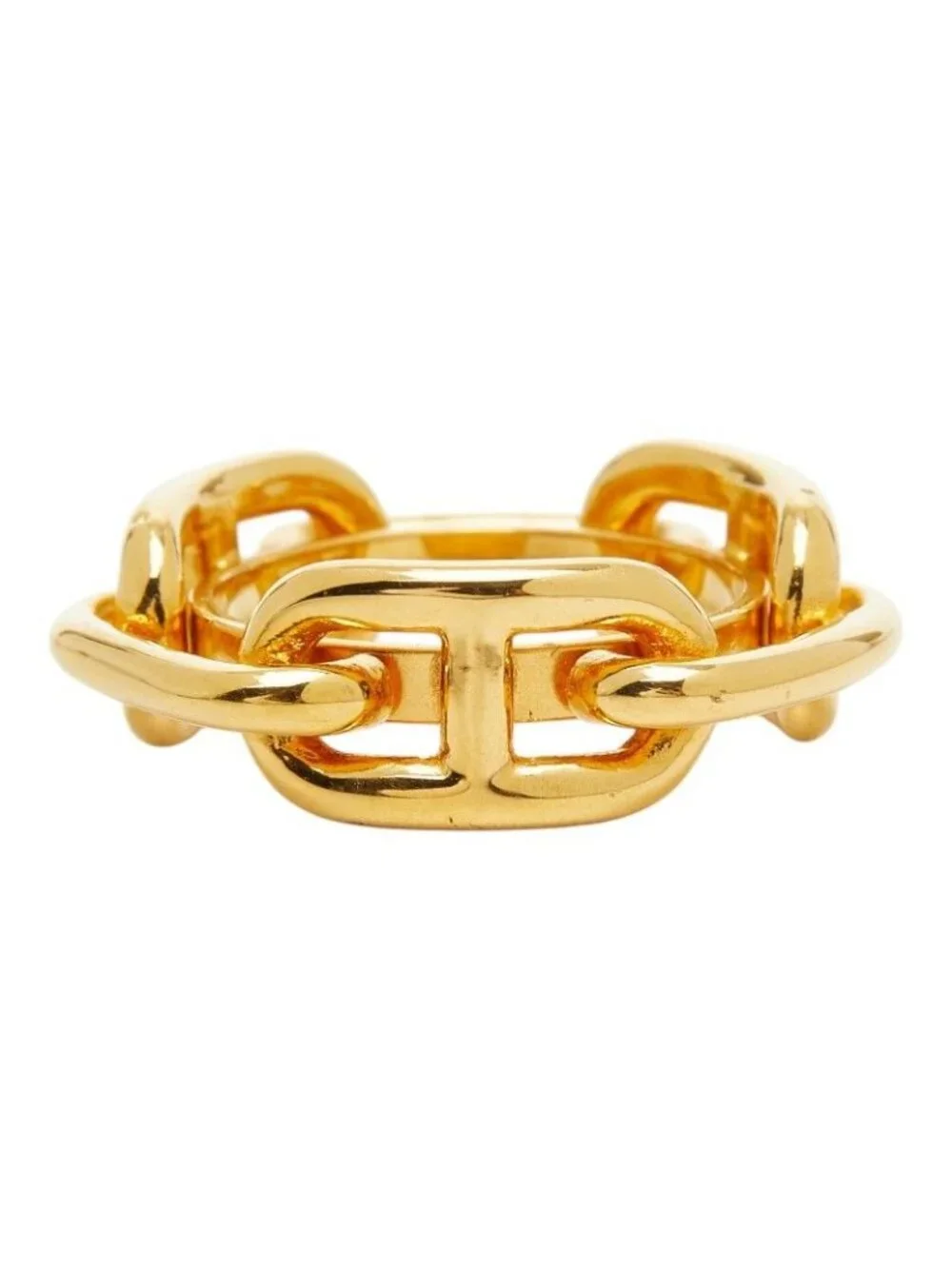 Hermes Lucade Chaine D'ancre Scarf Ring Gold Plated - Picture 2 of 6